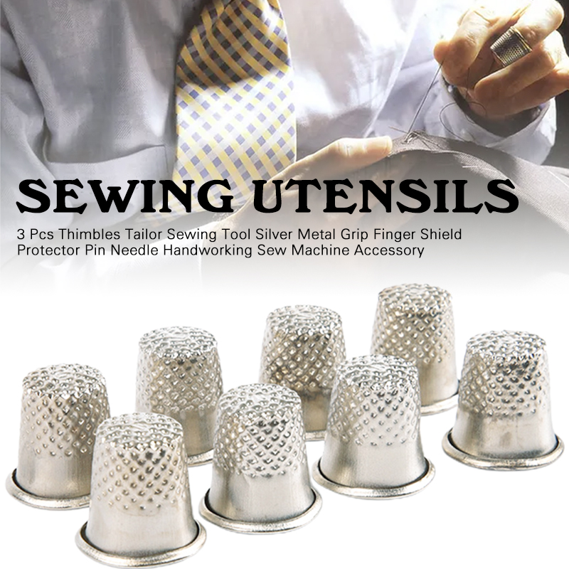 Sewing Thimble Metal - 3 sztuk naparstek metalowe szycie naparstki