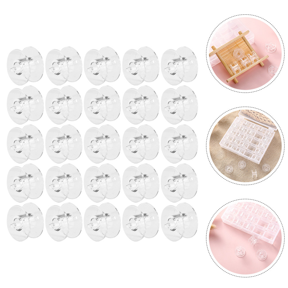 Thread Bobbins Empty - 1 Zestaw Odpornych na Zużycie Przezroczystych