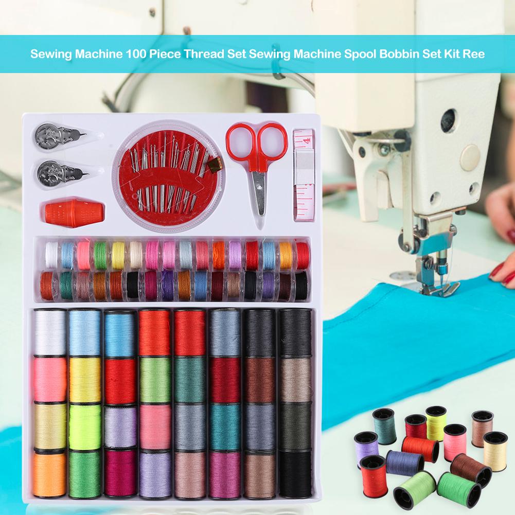 Sewing Thimble Metal - Zestaw do szycia 100 sztuk: nici,
