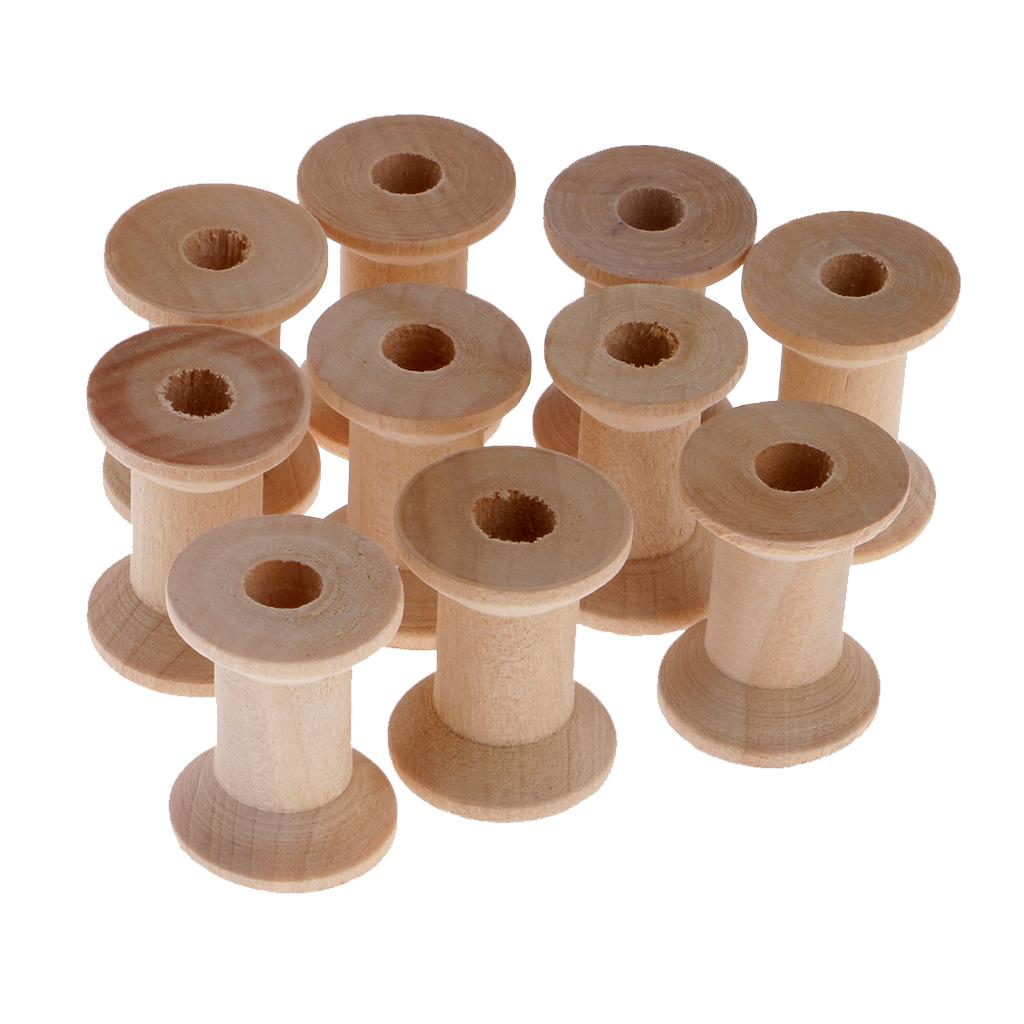 Thread Bobbins Empty - Drewniane puste szpulki na nici, akcesoria