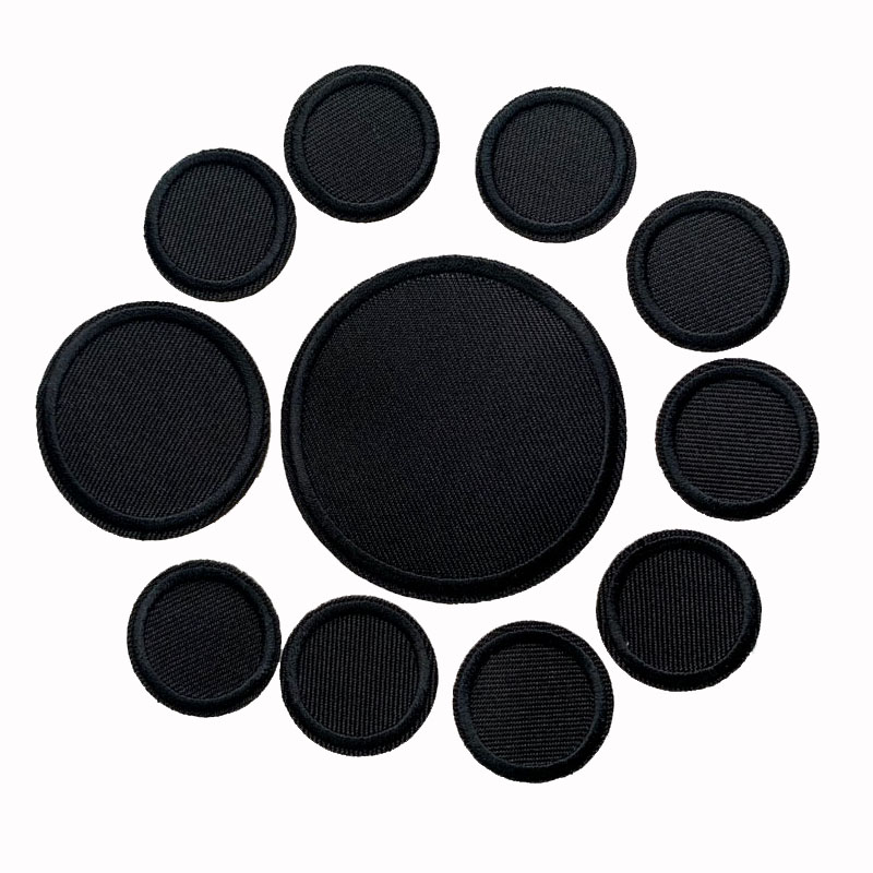 Velcro Sew On - 5 sztuk czarne okrągłe naszywki na