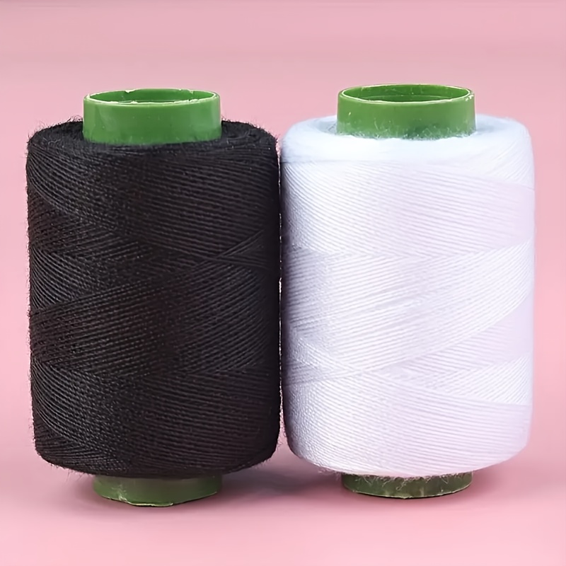 Sewing Labels - 2 rolki wytrzymałościowej czarno-białej nici do