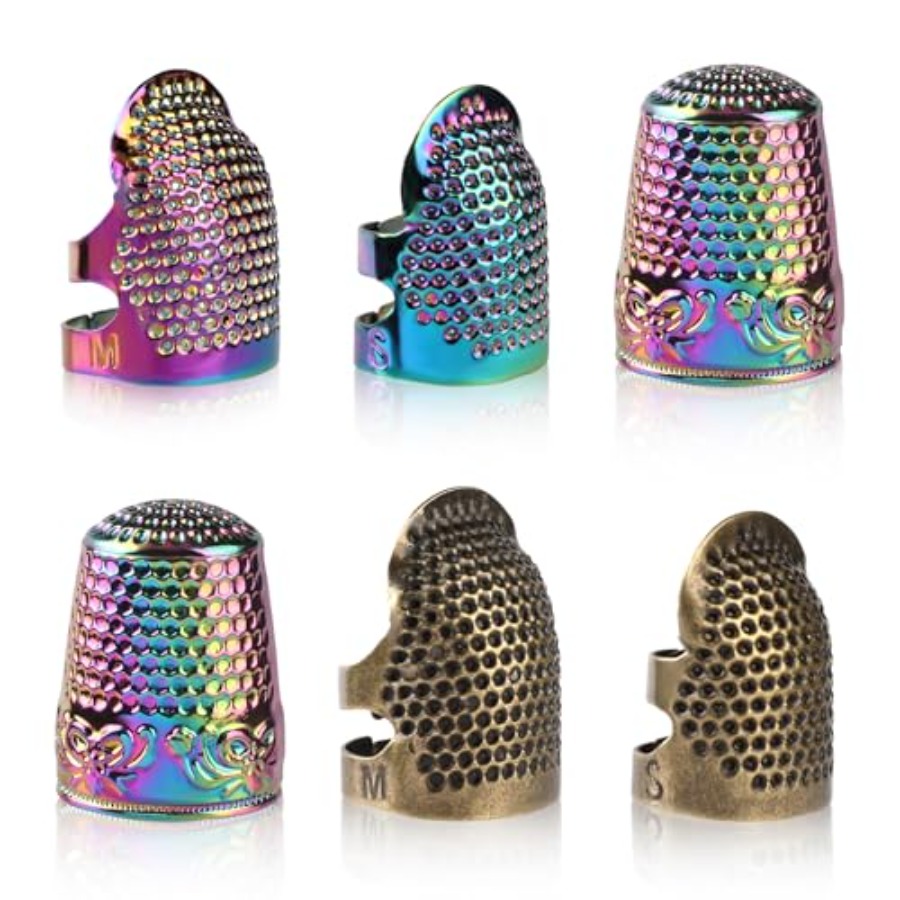 Sewing Thimble Metal - Naparstki do szycia ręcznego, 6 sztuk