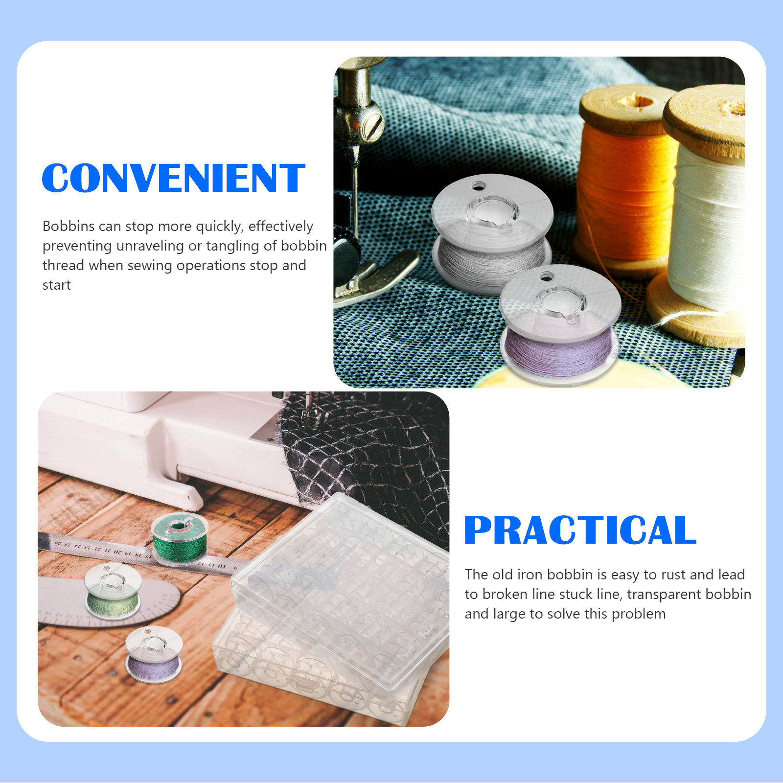 1 Zestaw Przezroczystych Plast – Thread Bobbins Empty recenzja i cena