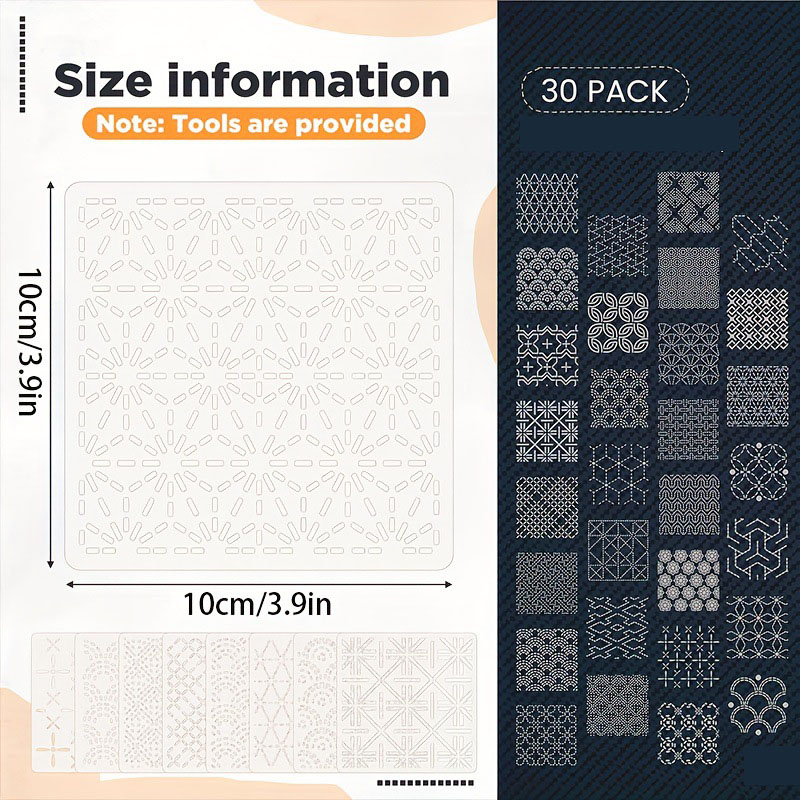 30 szt. Szablonów do haftu DIY – Sewing Custom recenzja i cena