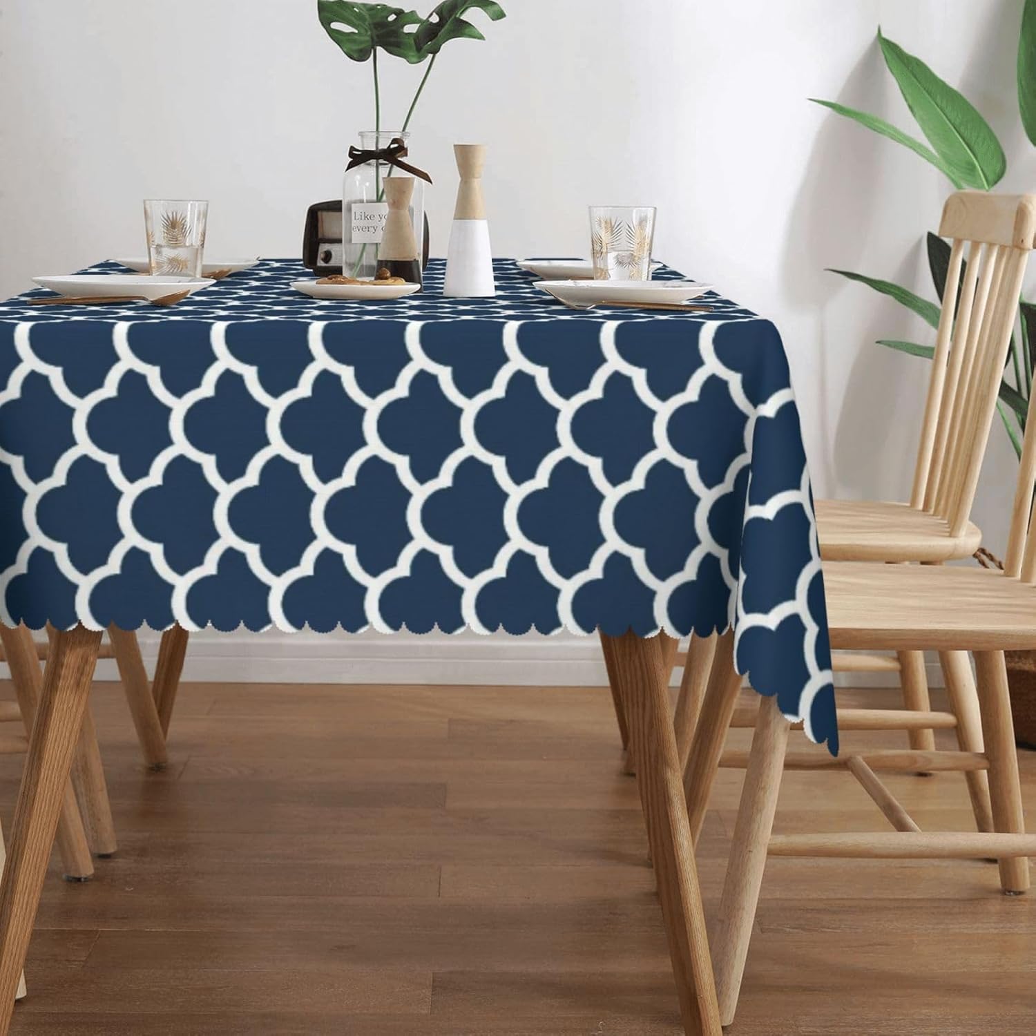 Niebieski obrus granatowy wzór – Century Textile & Sewing Supply recenzja i cena