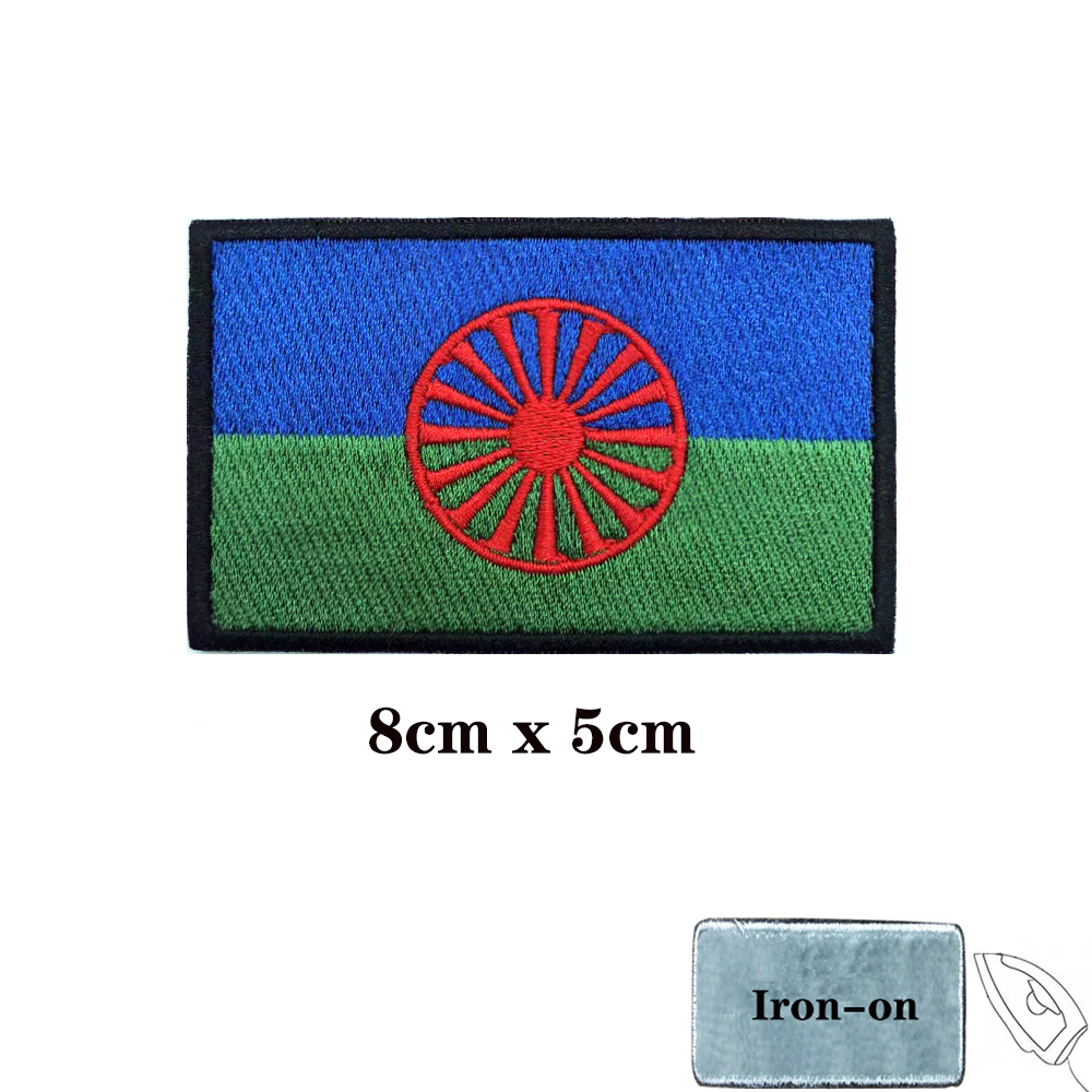Rom Gypsy Flaga Romów Naszywki – Velcro Sew On recenzja i cena