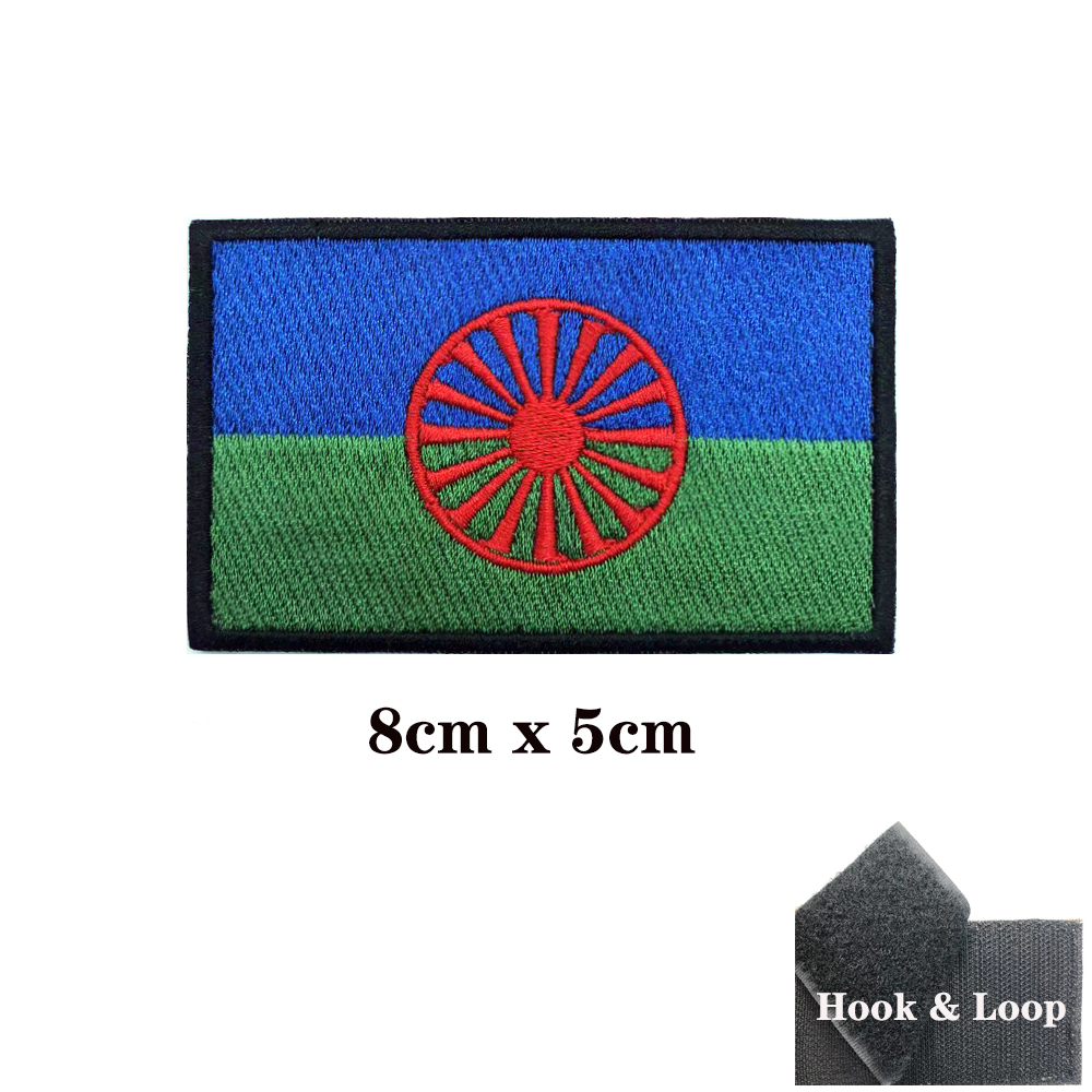 Rom Gypsy Flaga Romów Naszywki – Velcro Sew On recenzja i cena