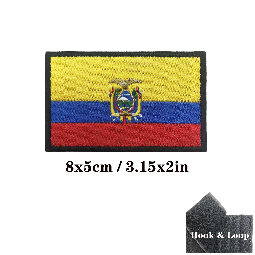 1PC flaga ekwadorska ekwador n – Velcro Sew On recenzja i cena